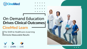 Healthcare professionals using on-demand eLearning modules on digital devices for accredited clinical education